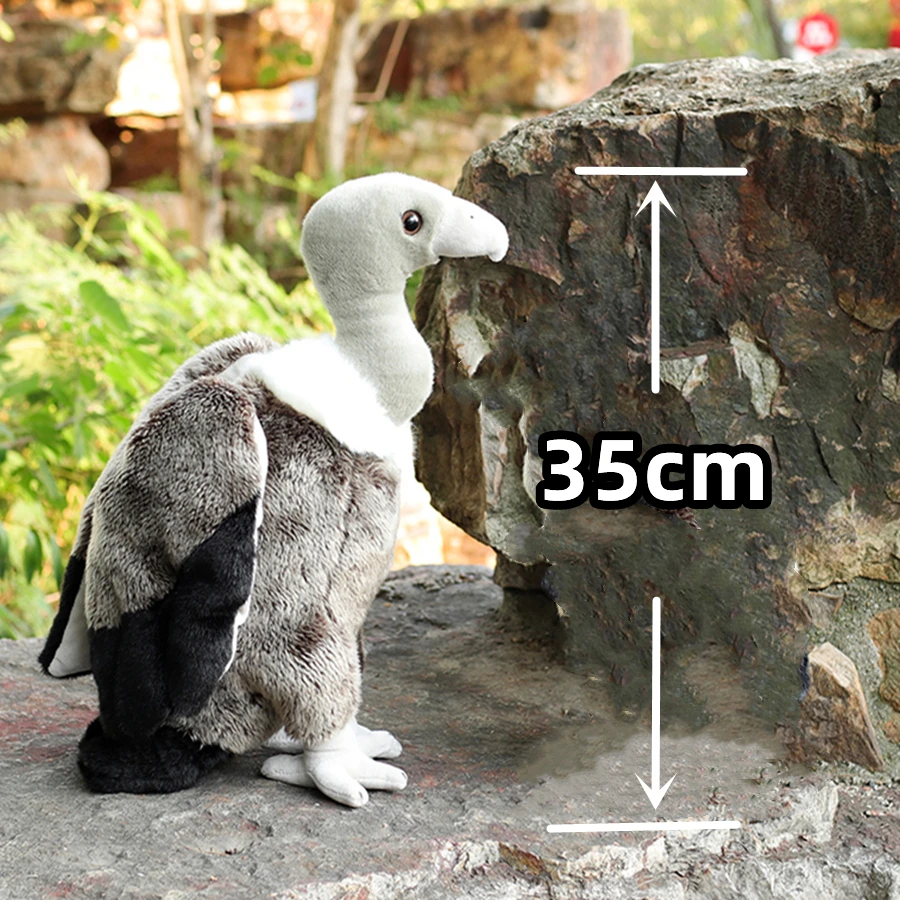 Vulture High Fidelity Anime Condor Bald Eagle Plushie Buzzard Plush Toys Lifelike Animals Simulation Stuffed Doll Kawai Toy Gift