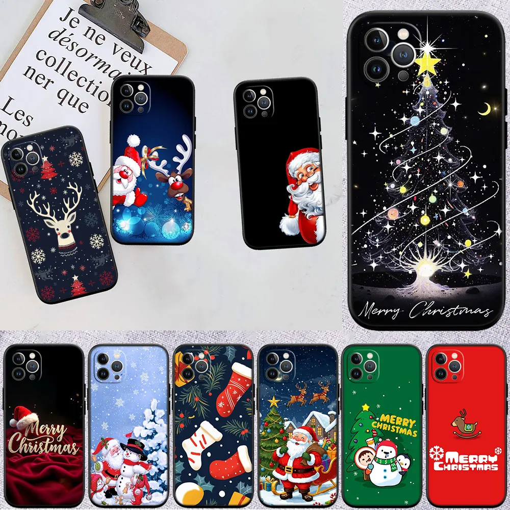 MN36 Merry Christmas Shell Phone Case for Samsung Galaxy S20 S21 S22 Ultra FE Plus A21S A22 A24 A25 A26 A30 A30S A31
