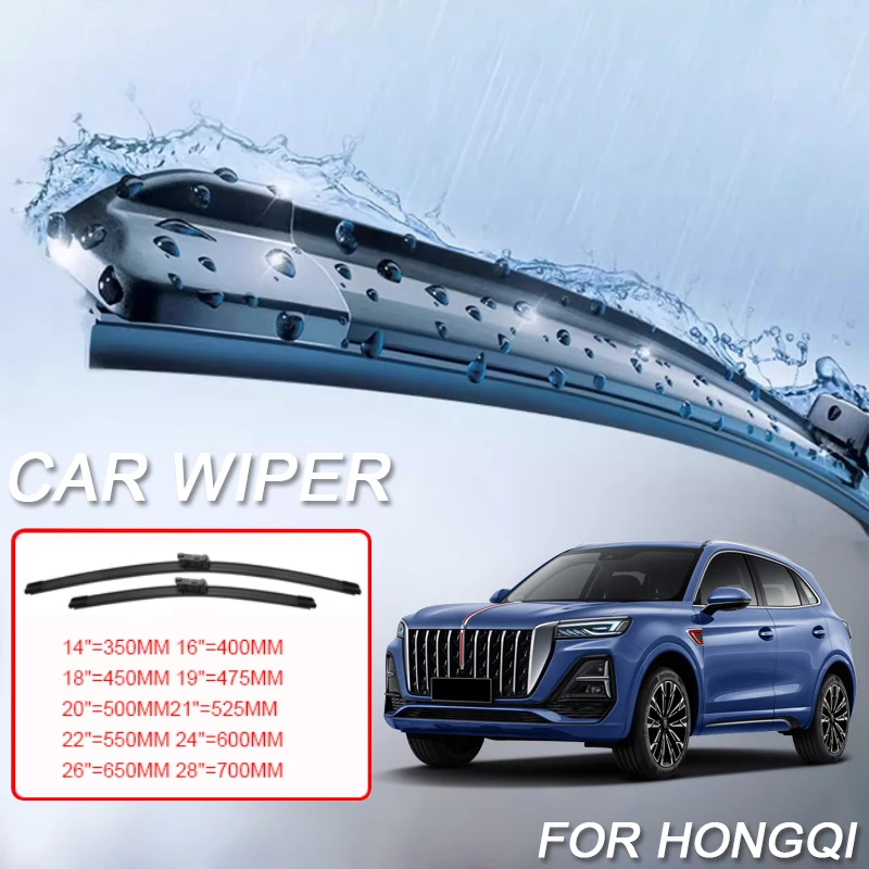 

2PCS Car Blade Windshield Wiper For HONGQI EH7 EHS7 E-HS9 H5 OUSADO H9 HS3 HS5 HS7 Auto Windshield Rubber Accessories