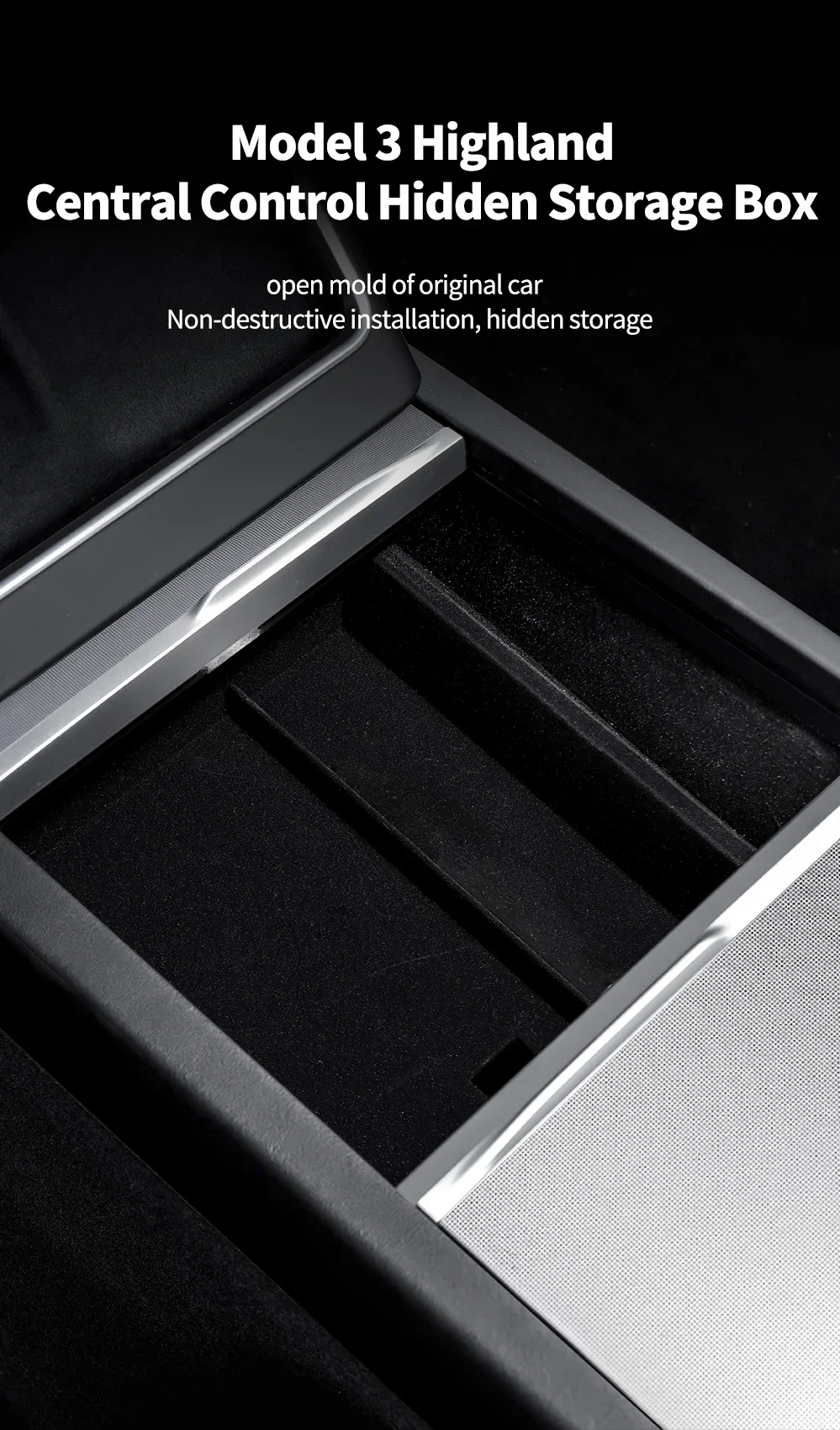YZ Für Tesla Model 3/Y/YL Highland Juniper 2025-26 Model Y 21-24 Aufbewahrungsbox Armlehnenablage Silikon-Getränkehalter Organizer Box Teile – Detail 1