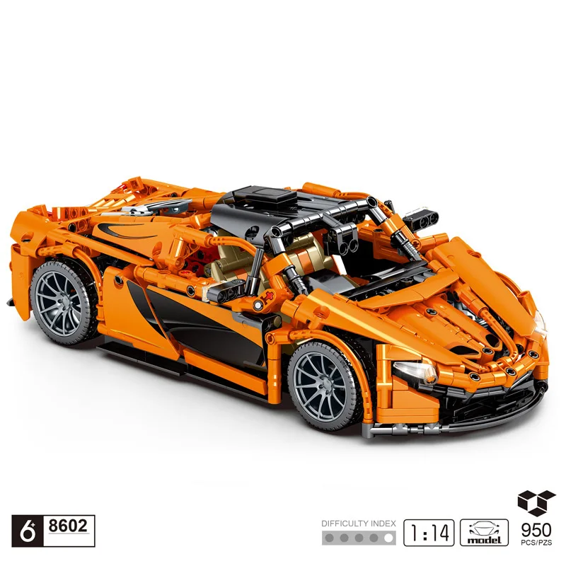 Technical 1:14 Scale P1 Super Sport Car Building Block Model Spuercar Vehicle Steam Bricks Construction Toys Collection For Gift