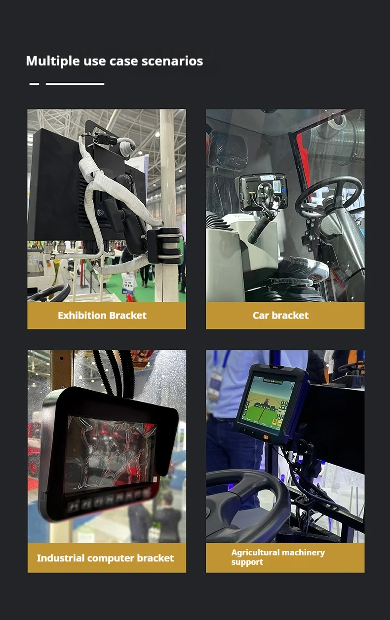 Pelat 75x75VESA dengan Adaptor Bola Aloi Aluminium Kepala Bola 2.25 "untuk Traktor/Forklift/Ambulans Tugas Berat untuk Dudukan Ram