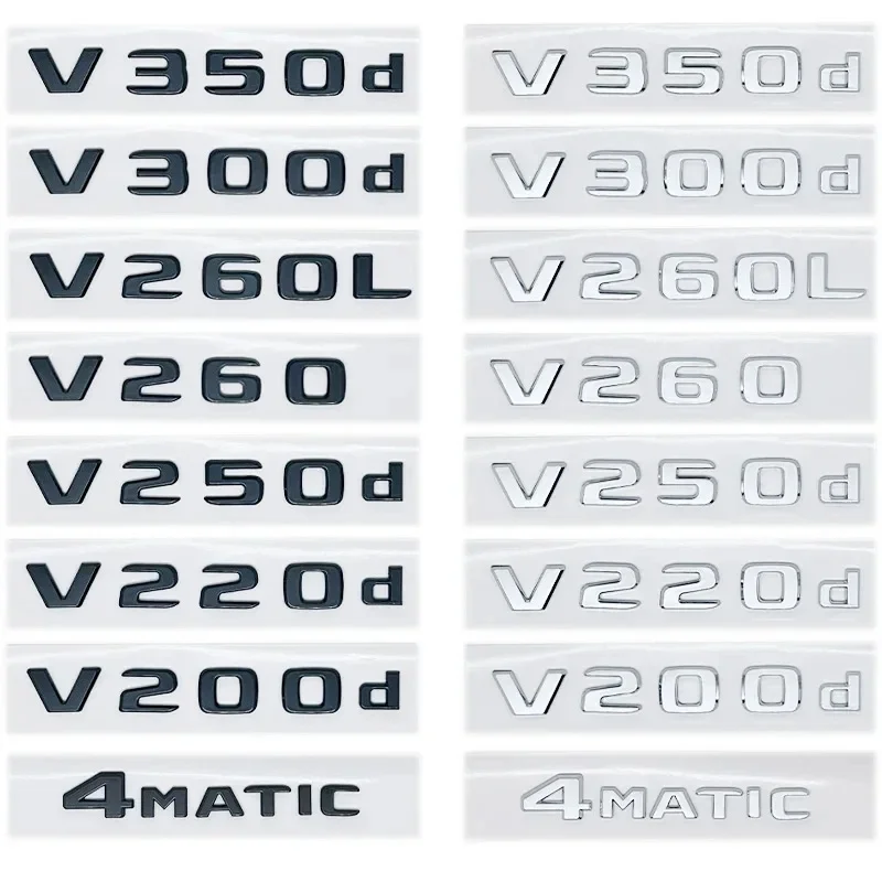 NIGHT EDITION Emblem for Mercedes Benz V Class W447 V260L V200d V220d V250d V300d V350d Fender & Trunk Logo Sticker  Accessories