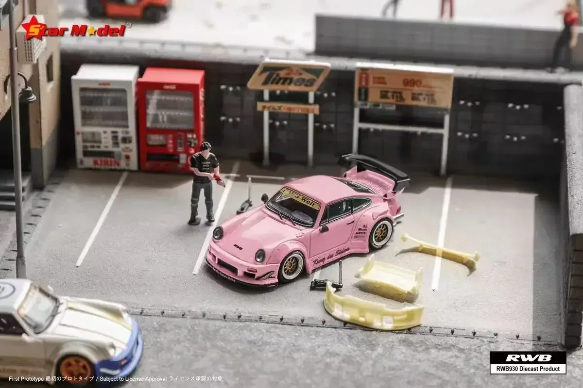 Star Model 1:64 RWB 930 964 Rear Wing Edition Australian pink