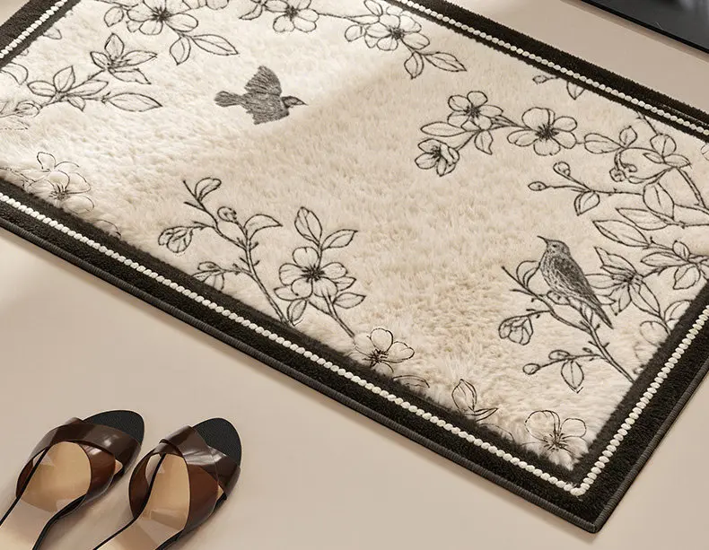 Bathroom absorbent floor mat household toilet door mat toilet non-slip foot pad imitation cashmere winter thickened carpet