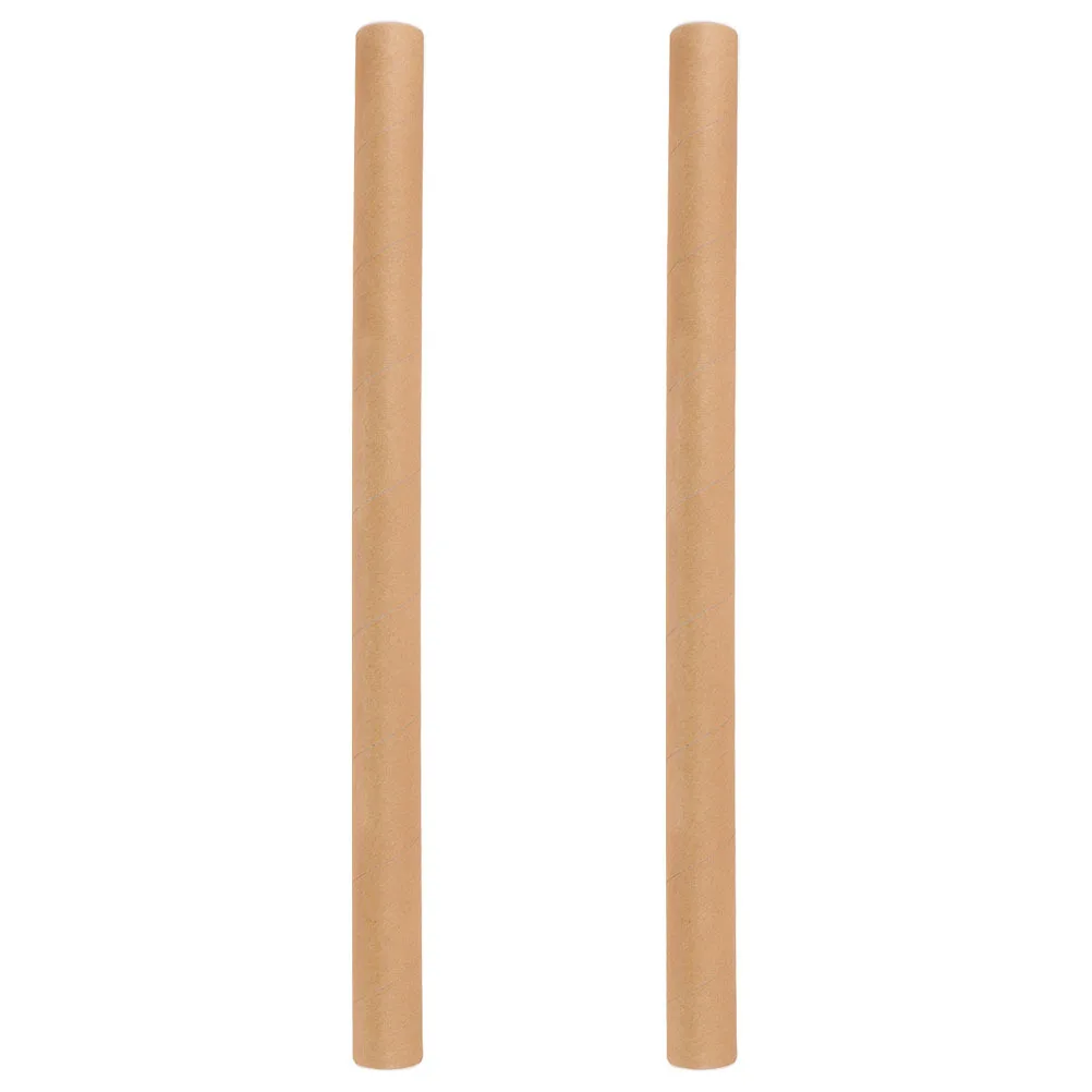 2 قطعة ورق الكرافت مع قبعات اسطوانات الورق المقوى الثقيلة لملصق رسم تخزين البريدية التعبئة والتغليف مخطط أنبوب الشحن #1