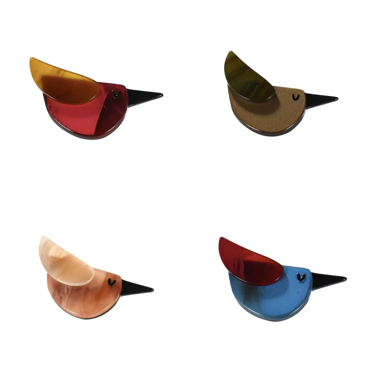 DIY accessories Korean temperament contrasting color bird brooch European and American fashion corsage simple decoration cartoon