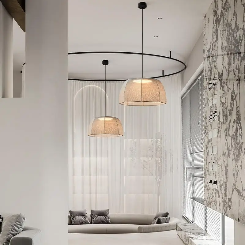 Japanese Wabi Sabi Vine Weaving Pendant Lights Artistic Illumination Decor Fixture Living Room Bedroom Restaurant LED Chandelier