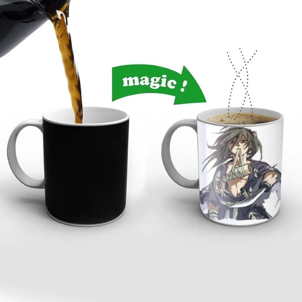 

Anime Dororo New Creative Color Changing Mug Ceramic Coffee Milk Tea Cup Gifts Free shipping