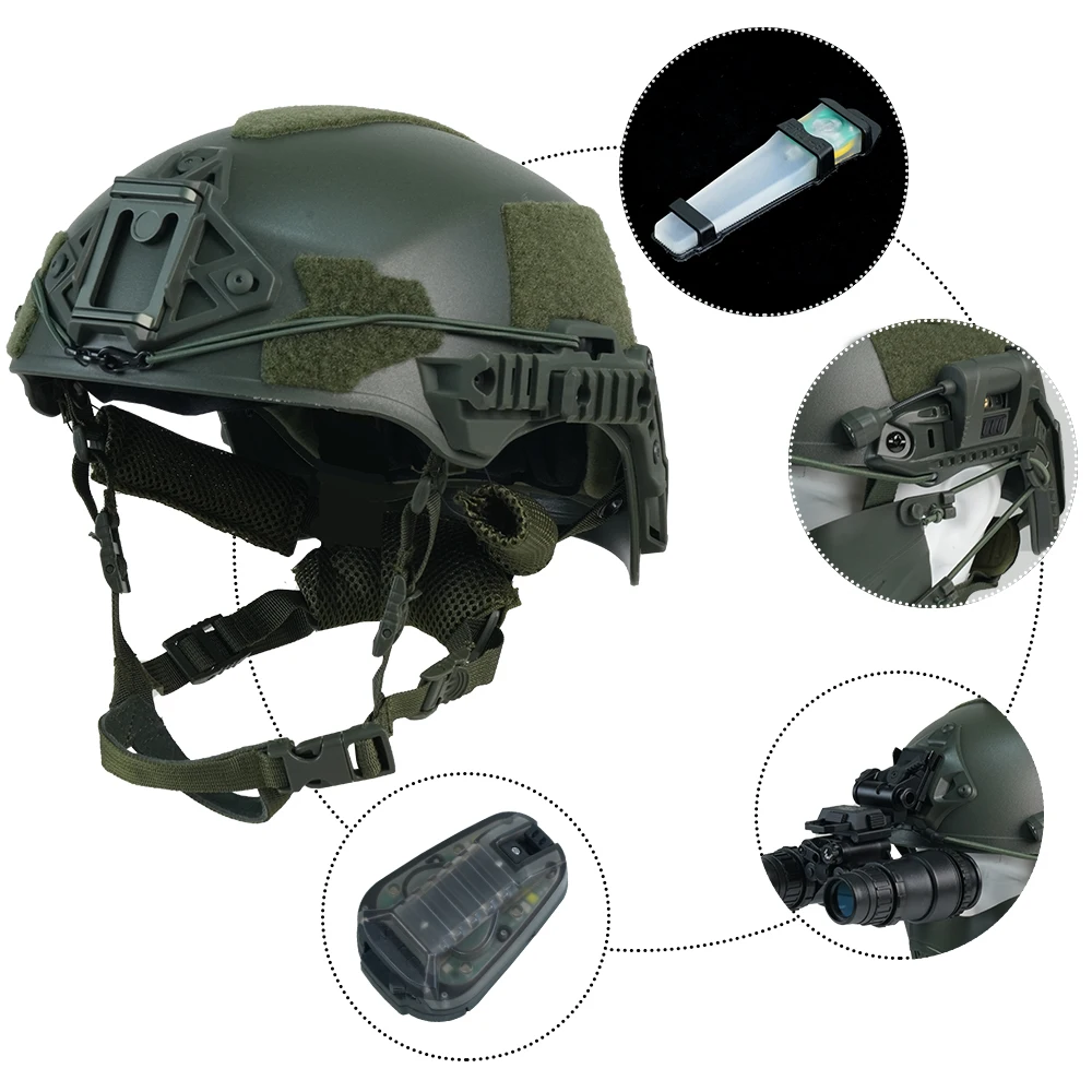 BOOIU Wendy Tactical Helmet (FRP) - Multi-Functional Wendy Rail & NVG Mount | Outdoor & Paintball