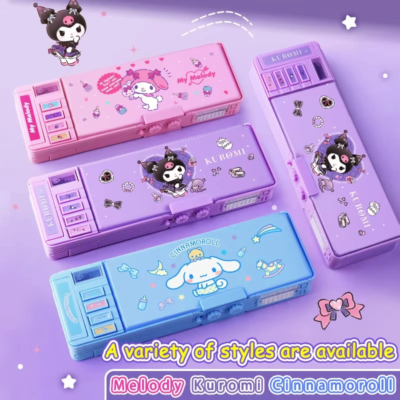 

Sanrio Kuromi Learning Stationery Supplies Multifunction Password Pencil Case Large Capacity Children's for Girls Birthday Gift