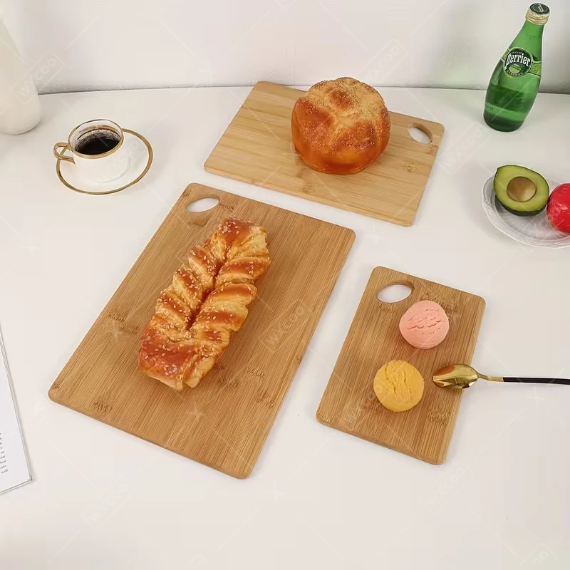 3pcs Bamboo Cutting Board Set Thick Multipurpose Chopping Boards for Meat Vegetables Fruit Bamboo Wooden Kitchen Cutting Board