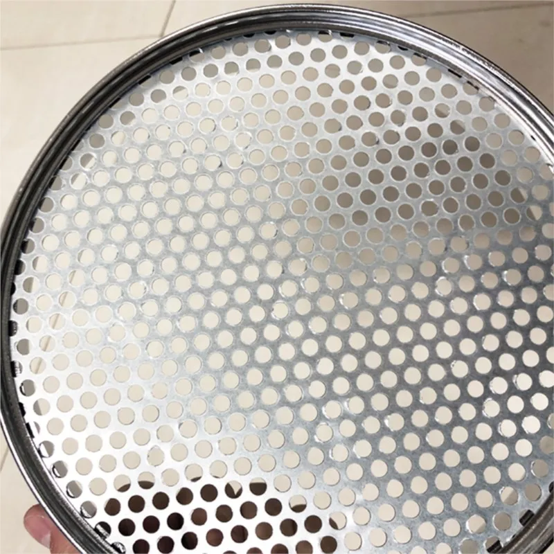 1.5-60mm Diafragma Lab Bodem Standaard Test Zeef Rvs 200mm Diam Ronde gaten