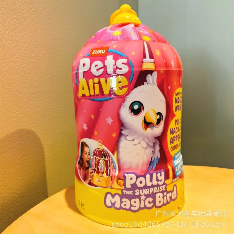 

Genuine Zuru Pets Alive Polly The Magic Bird Electronic Interactive Pet Singing Repeating Toy For Girls Kids Gift