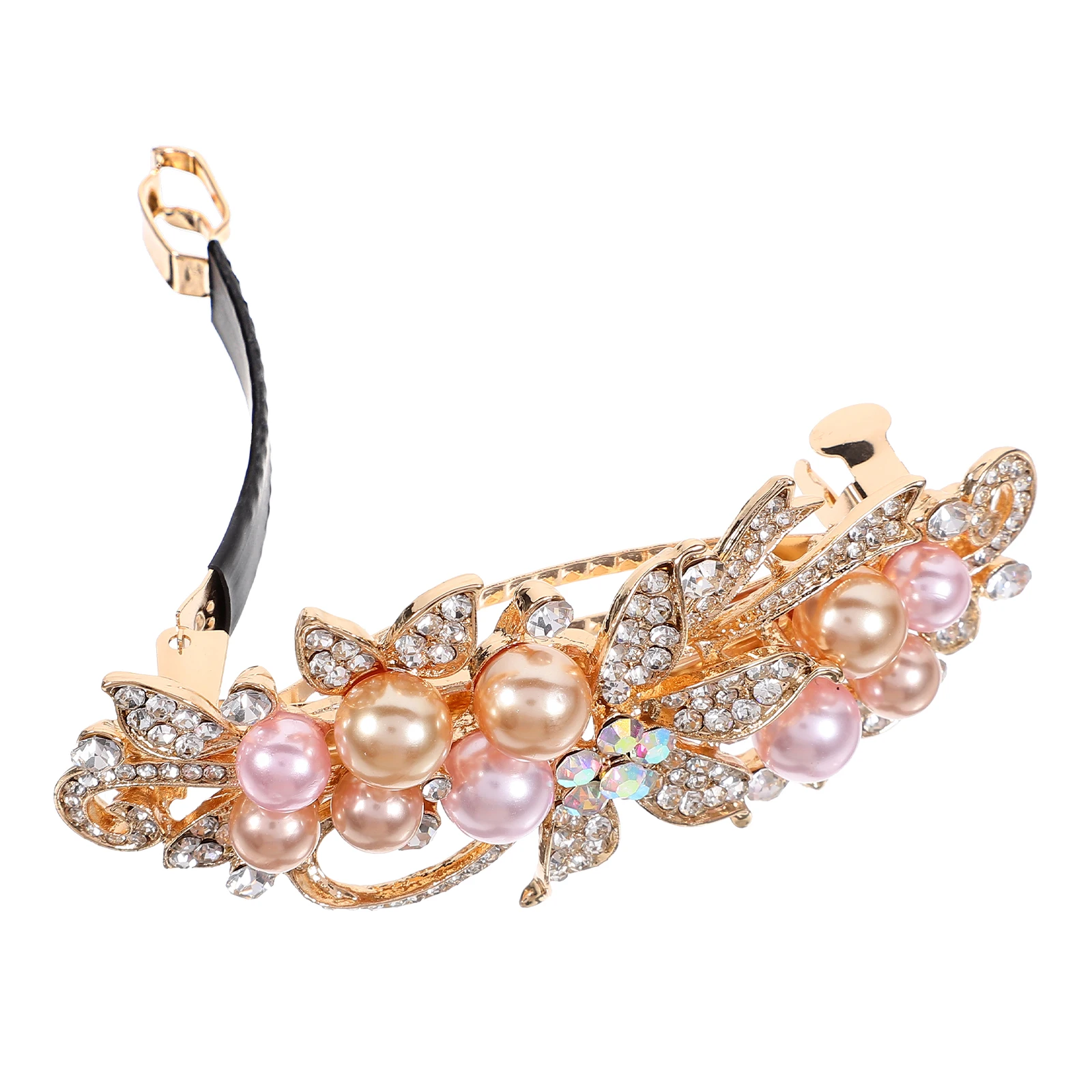 

Updos Hair Barrette Rhinestone Spring Clips Elegant Zinc Alloy For Women Colorful Hair Accessories Thick Thin Metal Formal