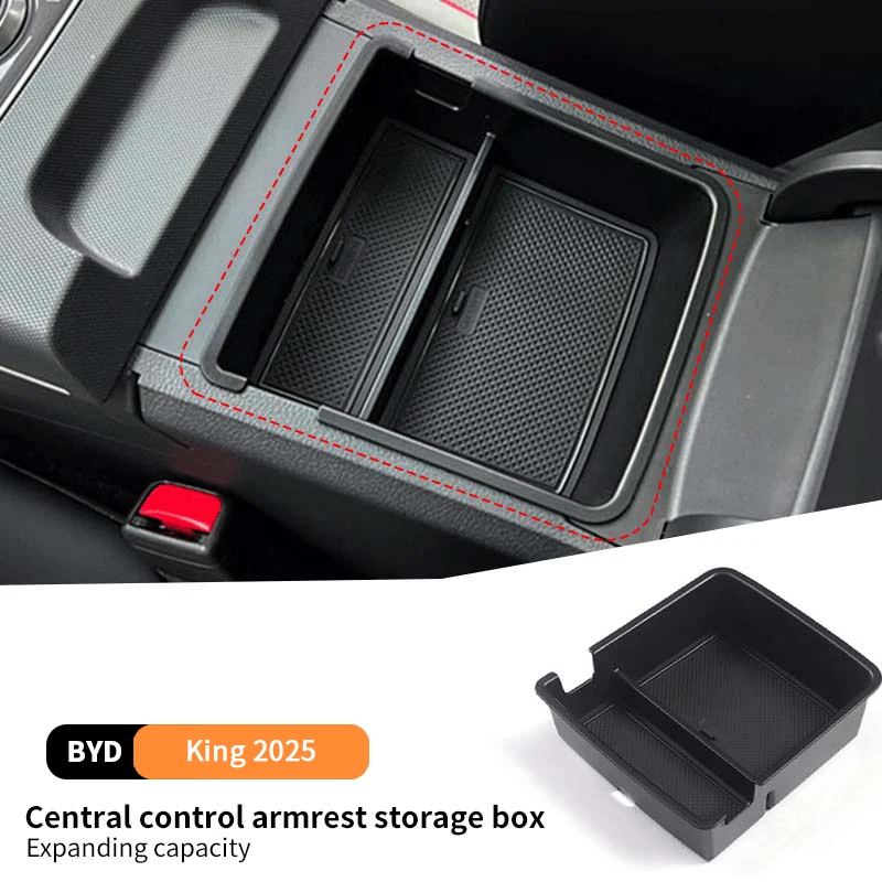

For Byd King 2025 Car Central Console Armrest Storage Box Organizer Case Scratch Wear resistant Interior Accessories Tidy