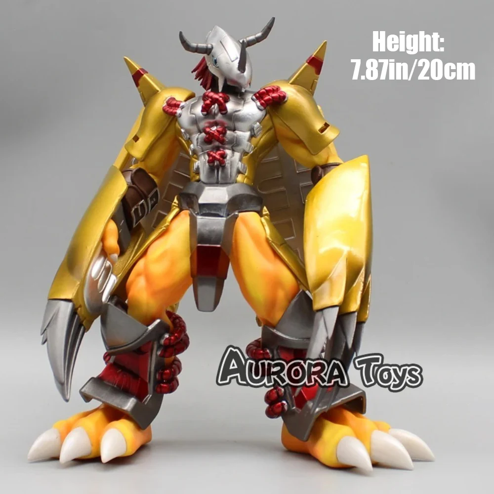 7.87in/20cm Anime Digimon Figures War Greymon Figure Garurumon Figure PVC Action Figures Collection Model Toys Gifts