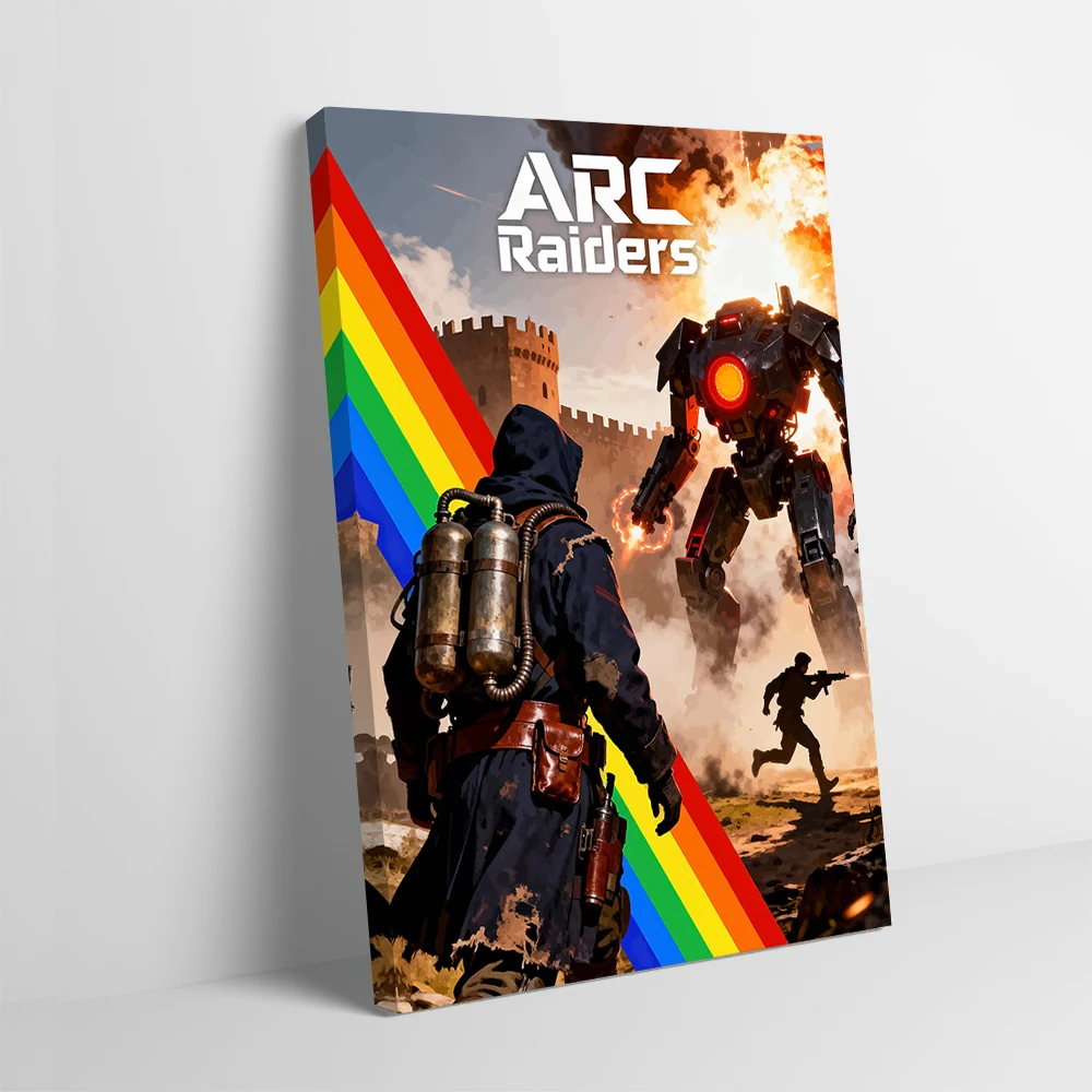 Arc Raiders: Futuristic Battle Scene Poster Customizable Printed Canvas Painting for Pictures Wall Art Luxury Decoration Home