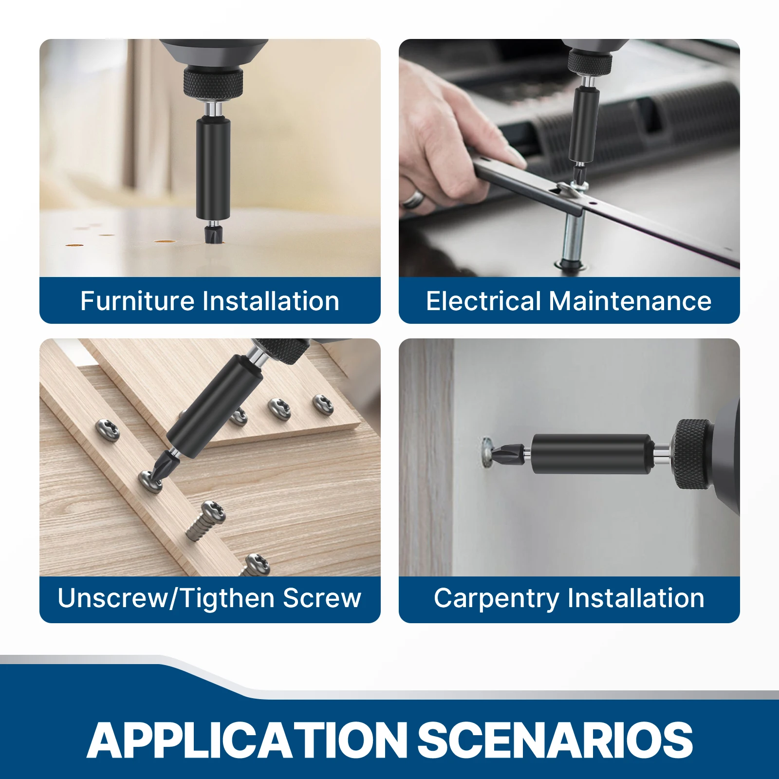 Brocas de fenda de impacto Vearter com suporte magnético, compatível com Dewalt, Milwaukee Bosch e Makita, S2, PH2