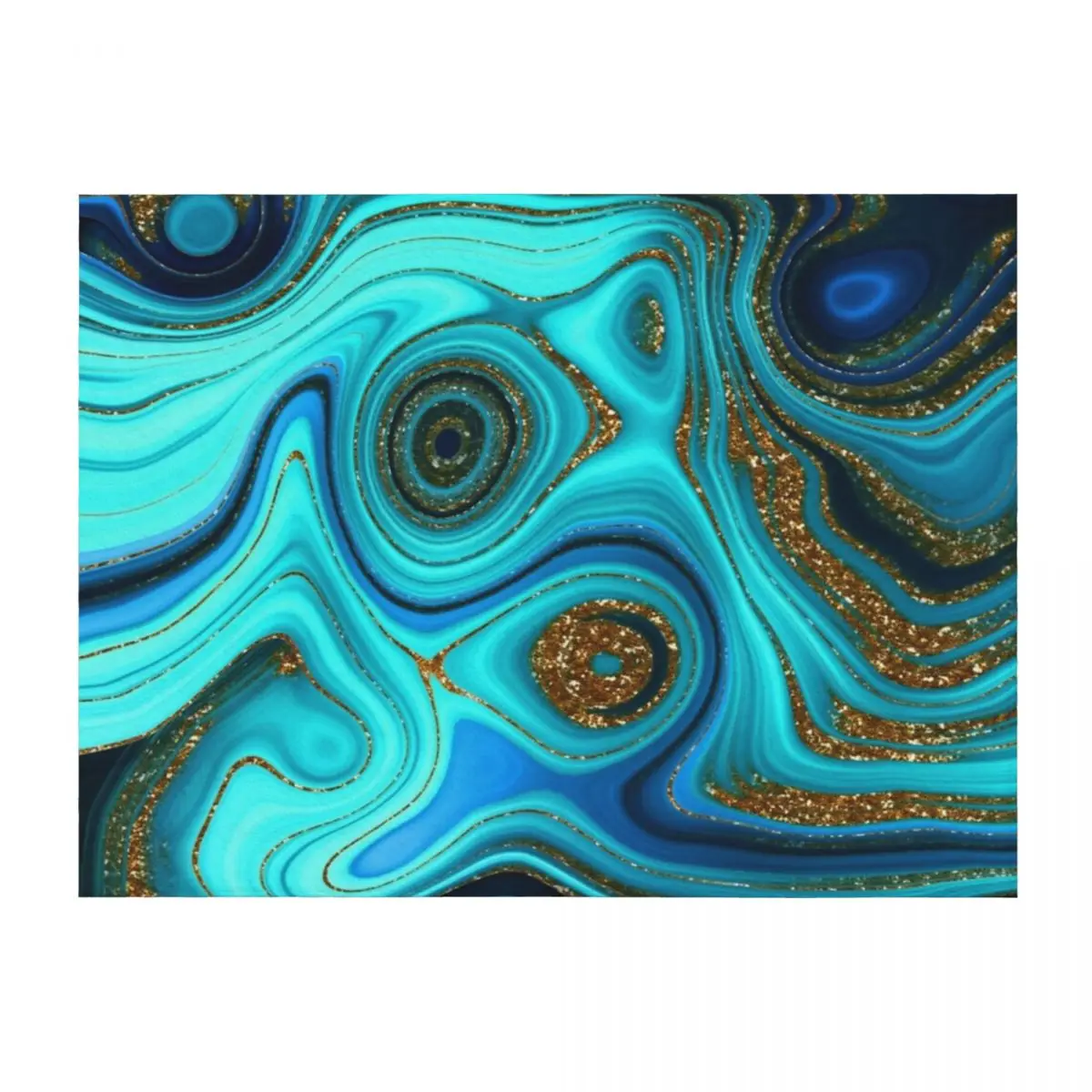 

Lapislazuli - Emerald Glamour Gold GlitterFaux Marble Throw Blanket wednesday Luxury Thicken Decorative Beds Blankets