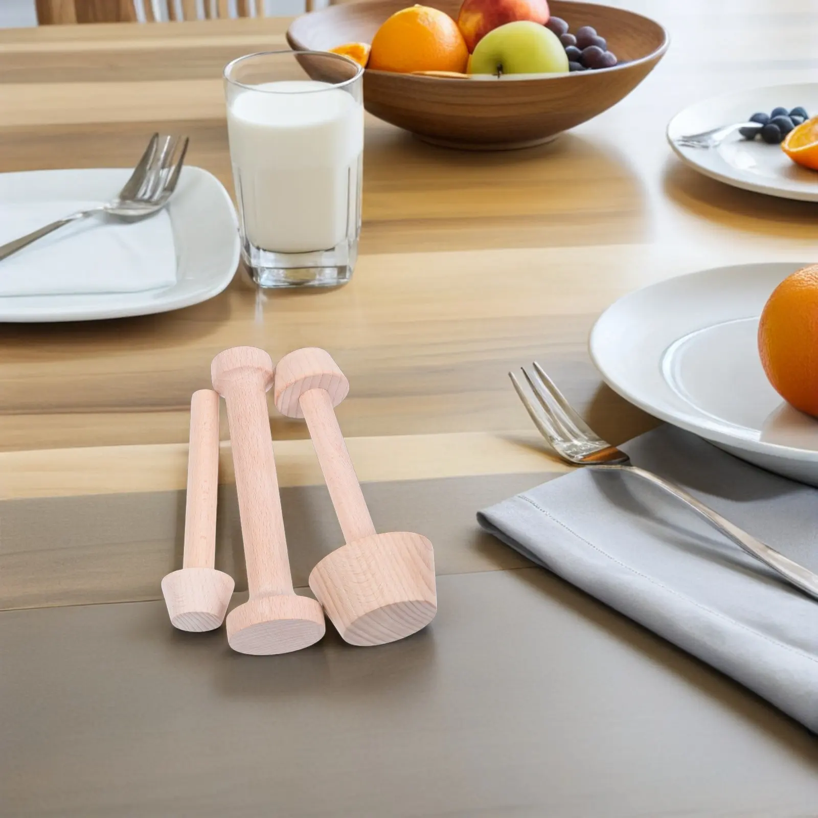 4Pcs Wooden Tart Tamper Set Double Side Pie Mold Pastry Dough Pusher Egg Tart Cake Baking Tool Kitchen Tartlet Mold