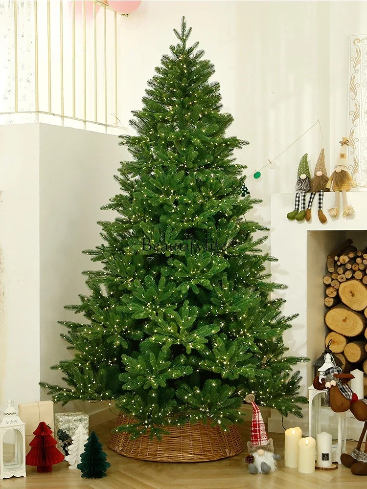 

2.1m environmentally friendly household luxury 3000 luminous light pure PE Christmas tree encrypted simulation ornament