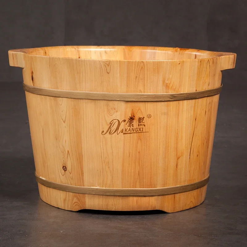 Cedar Wood Foot Bath Bucket High Temperature Resistant Small Wooden Basin Solid Wood Foot Wash Container