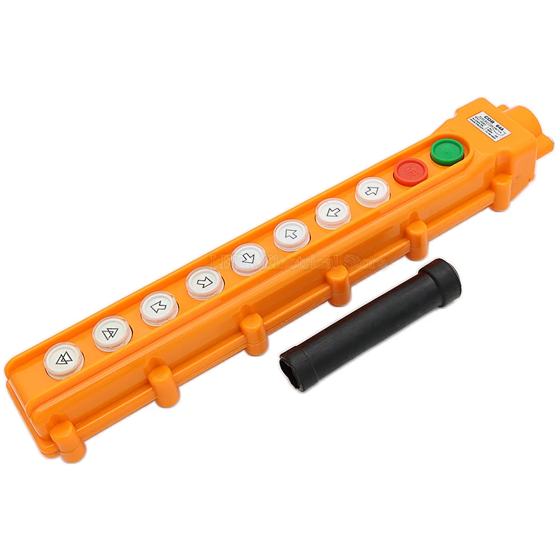 1Pcs COB-64A Rainproof Crane Control Push Button Switch for Hoist Pendant Controller 250V 5A Orange Red