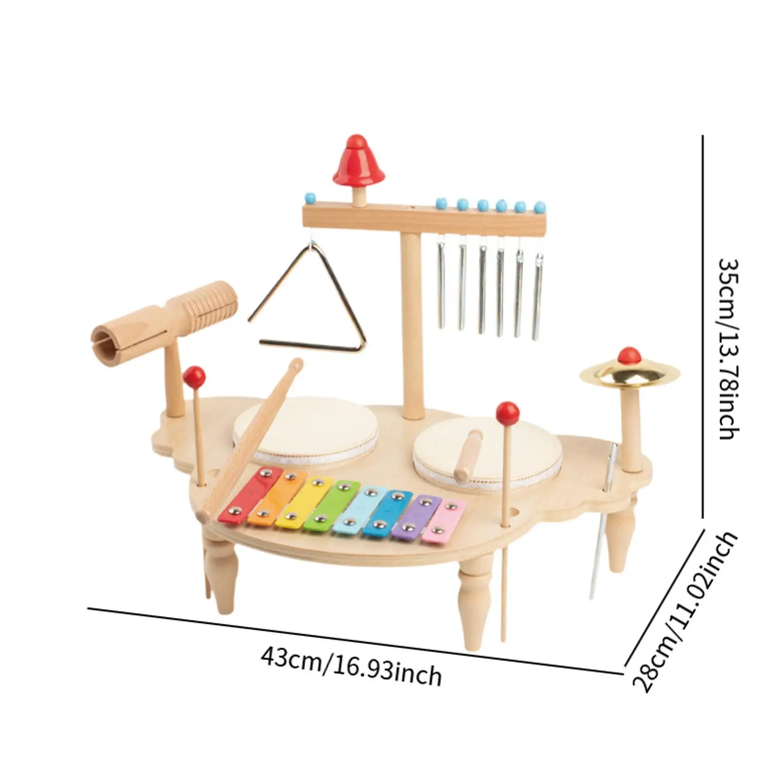 Crianças conjunto de tambor instrumento musical do bebê xilofone montessori brinquedos musicais para idades 3 4 5 6 anos presente aniversário festa favores