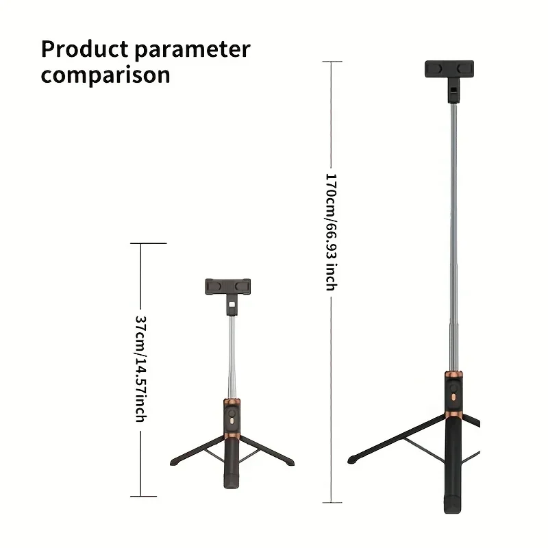 Xiaomi Wireless Selfie Stick Foldable Portable for Android IPhone Smartphone Height Adjustable To 66.93 Inch with Remote Control