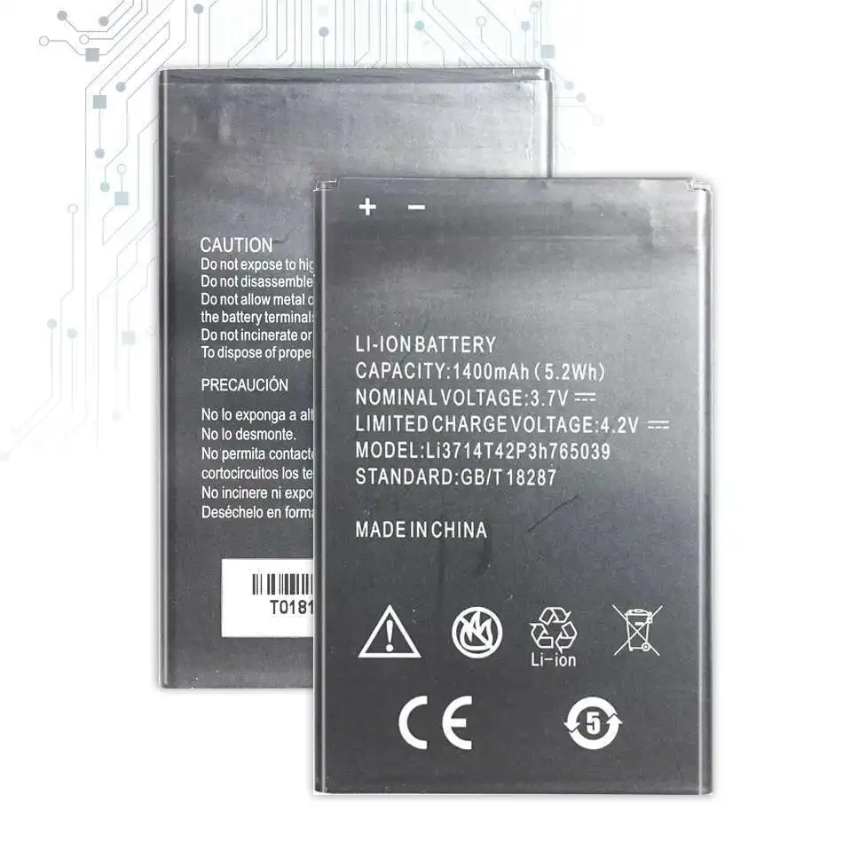 

Mobile Phone Battery 1400mAh Li3714T42P3h765039 Premium Replacement For Zte Blade A3 T220 AF3 T221 A5 AF5