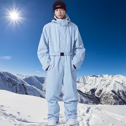 Outdoor Ski Suites Winter Snow Set Windproof Hooded Thermal Skiing Jacket Pant Waterproof 2025 New Snowboard Wear Men Women