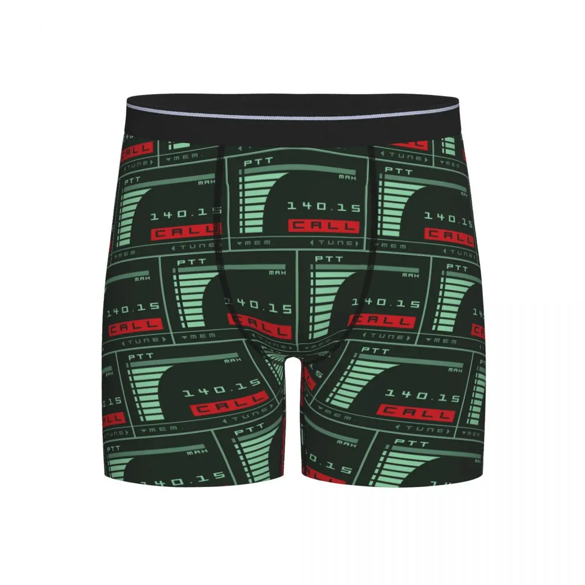 

Длинные трусы-боксеры, шорты с металлической шестерней, однотонный кодек-экран, вдохновленный трусиками Kojima MGS, мужское нижнее белье, мужские подарки бойфренду