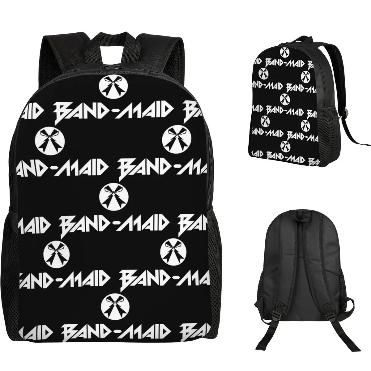 Band Maid Japan Metal Rock Backpack Student Boys Girls BookBag School Bag Computer Shoulder Bags