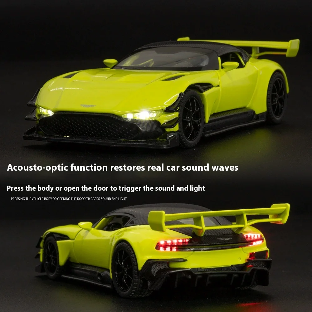 1: 32 마틴 발칸 자동차 모델 장식품, 시뮬레이션 합금 자동차 모델 스포츠카 어린이 장난감 자동차 소년 컬렉션 선물