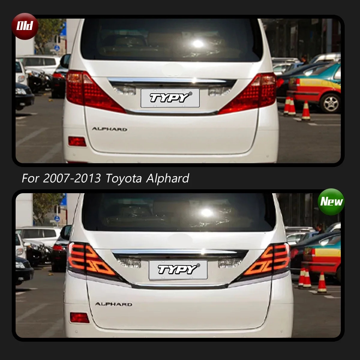 TYPY Car Tail Lamps for Toyota Alphard 2007-2013 Upgraded LED Taillights  Dynamic Turn Signal Lamp Brake DRL Car Accessories