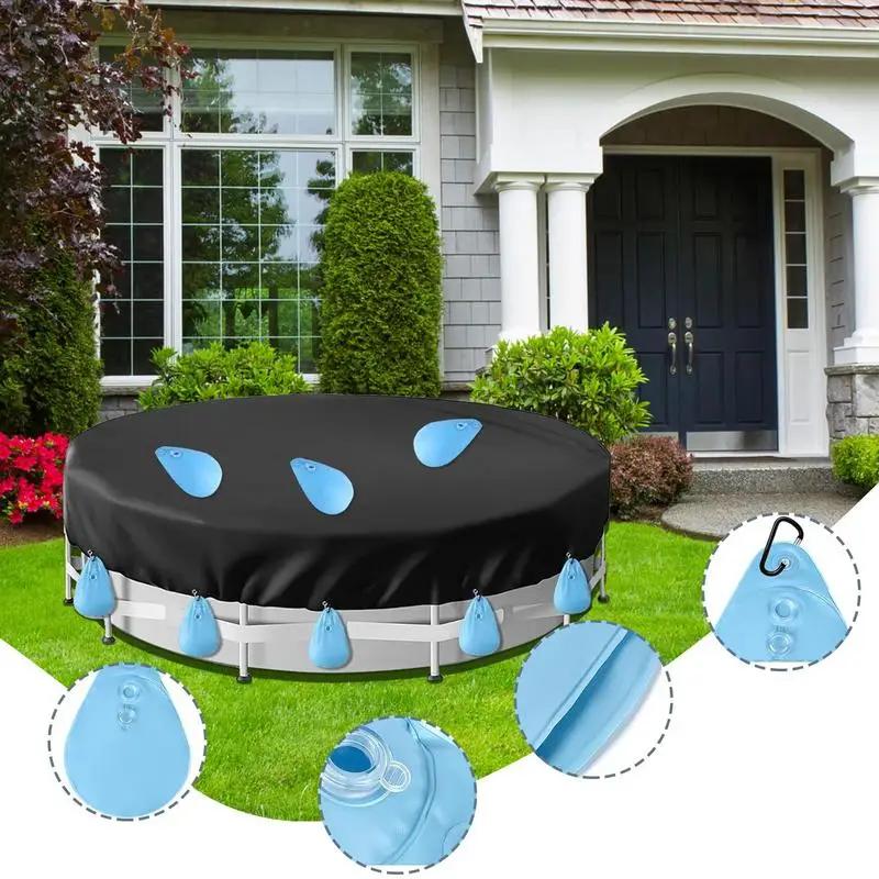 Pool Water Bags 8X Pool Bags For Closing With Hook Leakproof Thick PVC Antifreezing Winter Pool Tarp Weights Heavy Duty Swimming