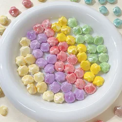 10pcs 12mm Shell Shaped Glazed Ceramic Beads Multicolor Porcelain Loose Beads for DIY Necklace Bracelet Jewelry Making Crafts
