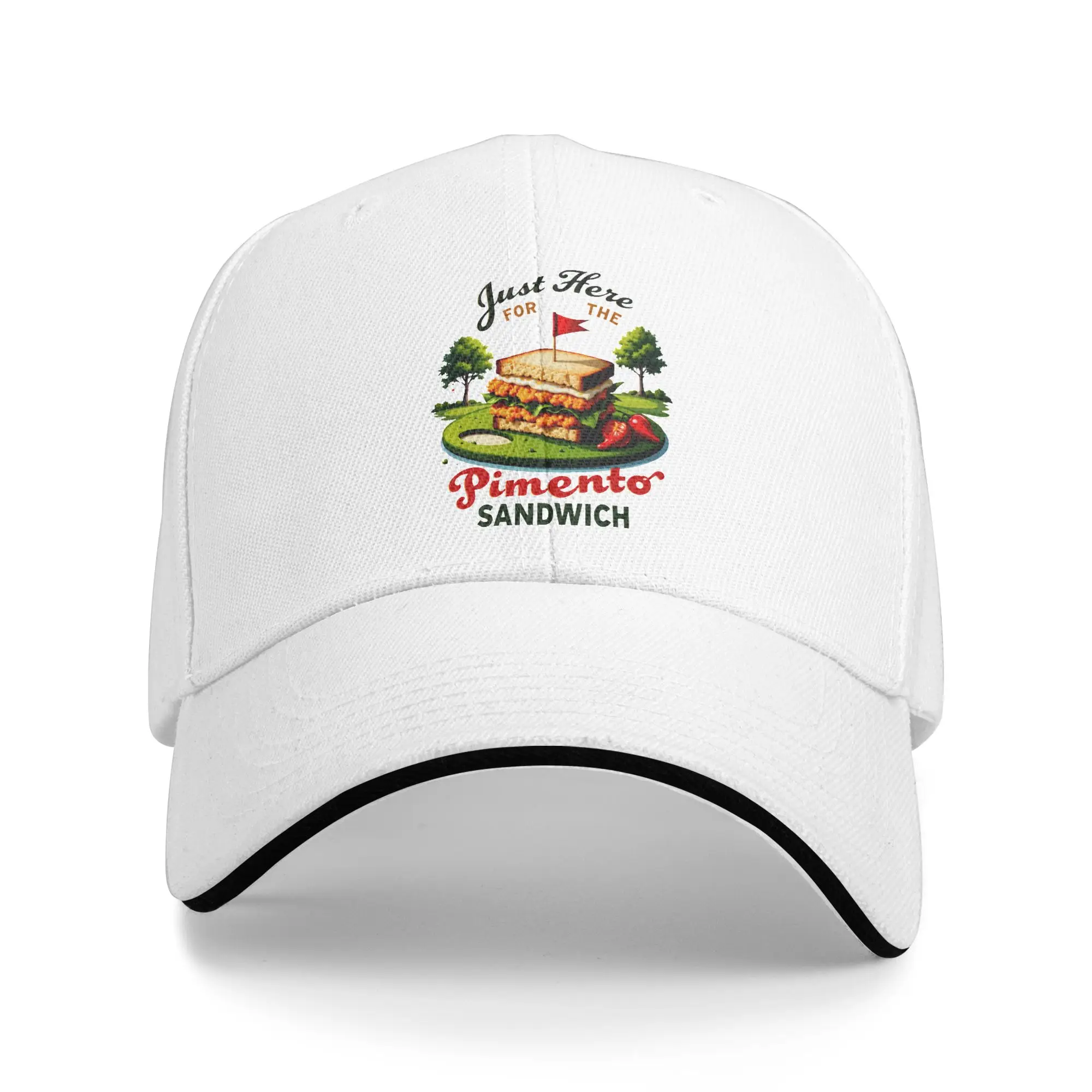 Just Here For The Pimento Cheese Sandwich Golf Humor Season Sun Baseball Cap Summer Men Women Hats High Quality Baseball Caps