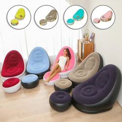 Puf Lazy para sala de estar, sofás sin relleno, tumbona, asiento, PUF, Tatami, cama inflable de alta calidad