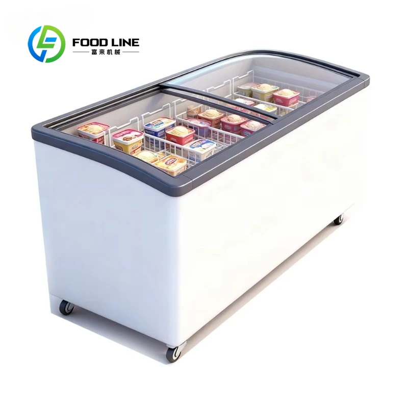 Customized size Large capacity freezer, supermarket island, showcase, refrigerator, freezer, ice cream, freezer