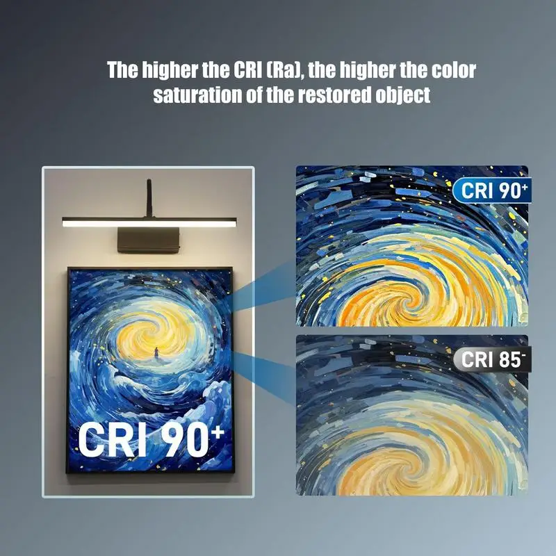 Picture Lights For Wall Wall Picture Light Rechargeable With Remote 3 Color Modes Wireless Dimmable LED Lamp With Timer For