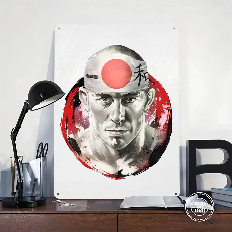Georges Rush St Pierre Personalized 3D Textured Metal Poster Wall Art Tinplate Sign for Decoration Room Home Decorations Decor