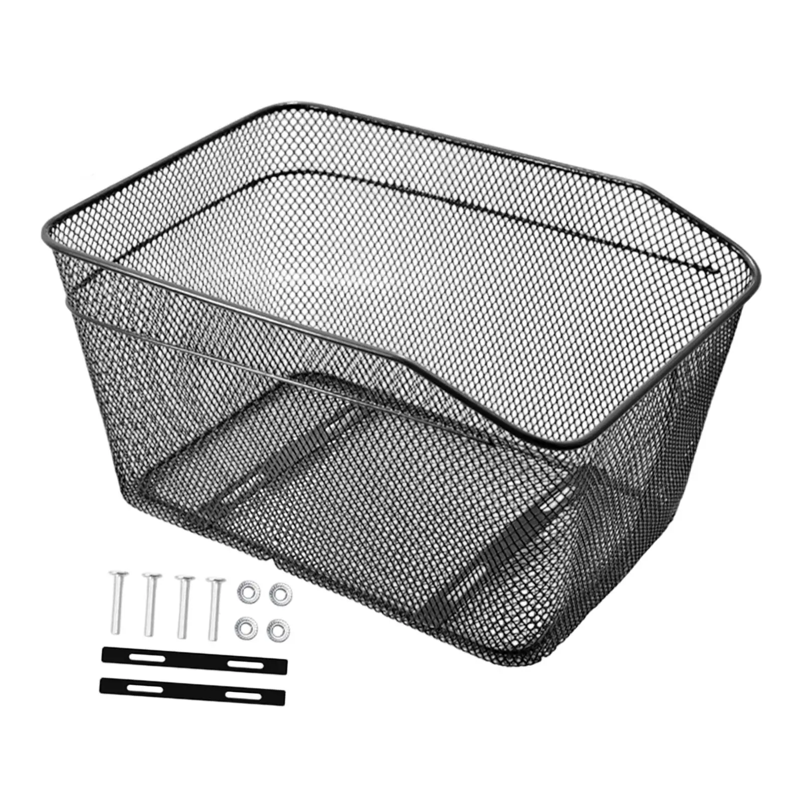 سلة الدراجة الخلفية حامل الحيوانات الأليفة اكسسوارات أنيقة النساء الرجال سلك شبكة سلة التخزين الأمتعة تخزين المنظم لركوب السفر