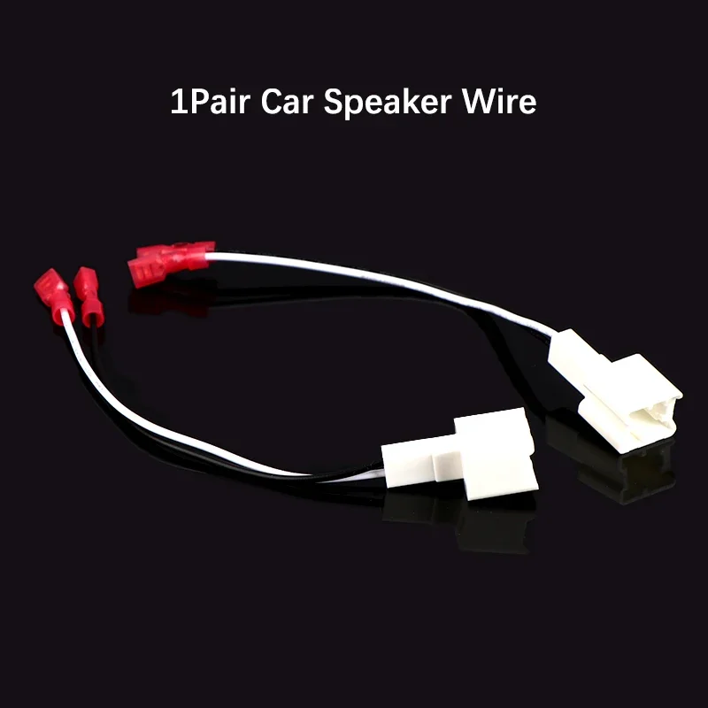 1Pair Front Speaker Wire Connector, Automotive Tweeter Dash Cable Harness Adapter for Nissan Renault Series