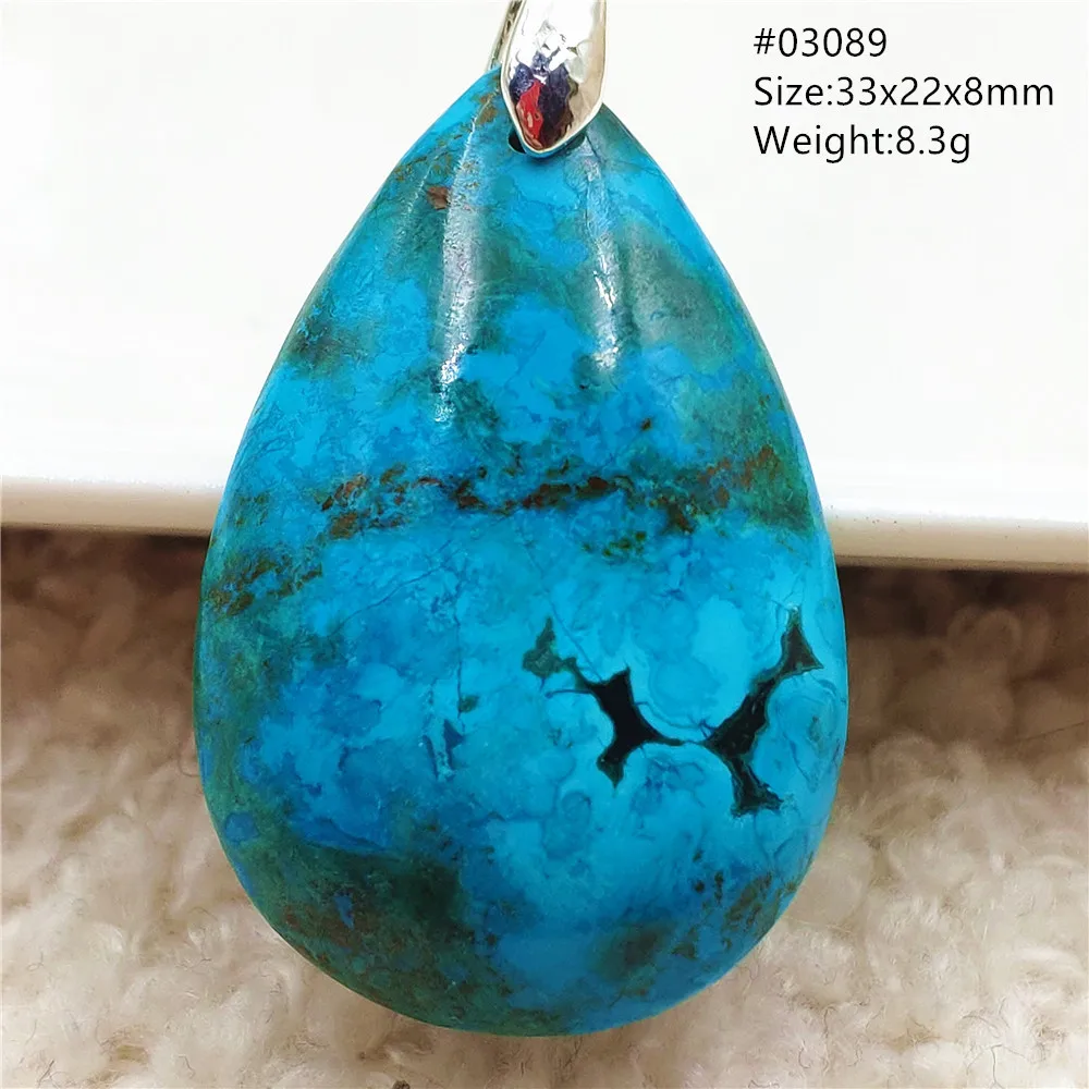 Natural Blue Azurite Malachite Pendant Rare Jewelry Women Men Malachite Rare Water Drop Necklace AAAAAA