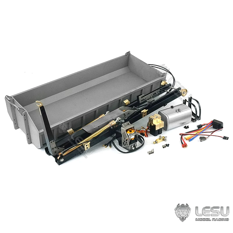 LESU Accessories RC Metal Hydraulic Rod Bucket Flat Bed for 1/14 8*8 DIY Roll-off Trucks Dumpers TAMIYAYA Upgraded Parts TH01998