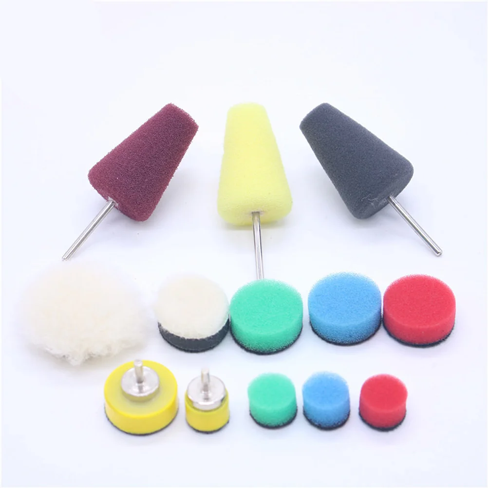 13 in 1 05-1 inch Waxing Sponge Wheel Set Detailing Polishing Buffer Sponge Pads for Car Polishing Pad