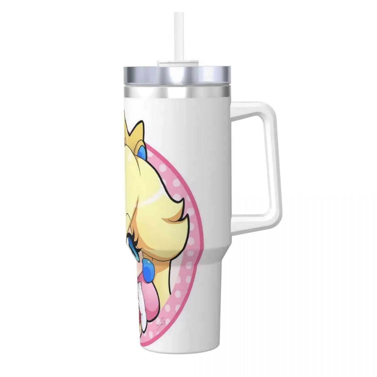 Princess Peach Stainless Steel Tumbler Travel Car Mugs Large Thermal Cups Insulated Cold and Hot Milk Tea Water Bottle