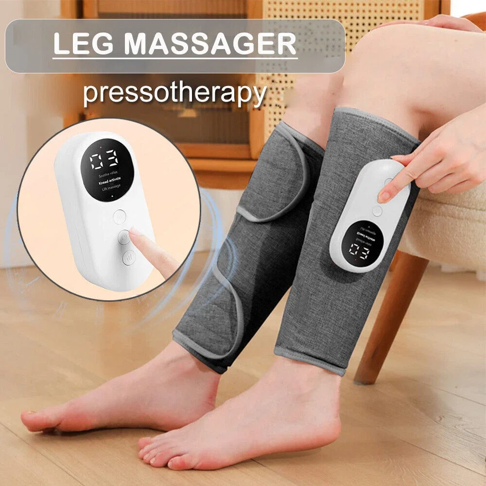 

360° Leg Massager 3 Modes Air Compression Heat Calf Massager Adjustable Intensity Relieve Foot Muscle Promote Blood Circulation
